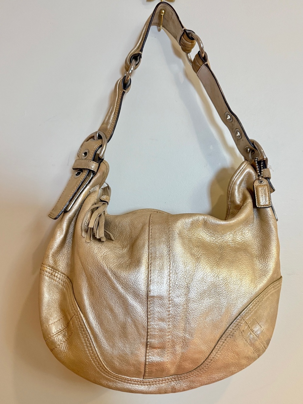 Coach Gold Hobo Shoulder Bag